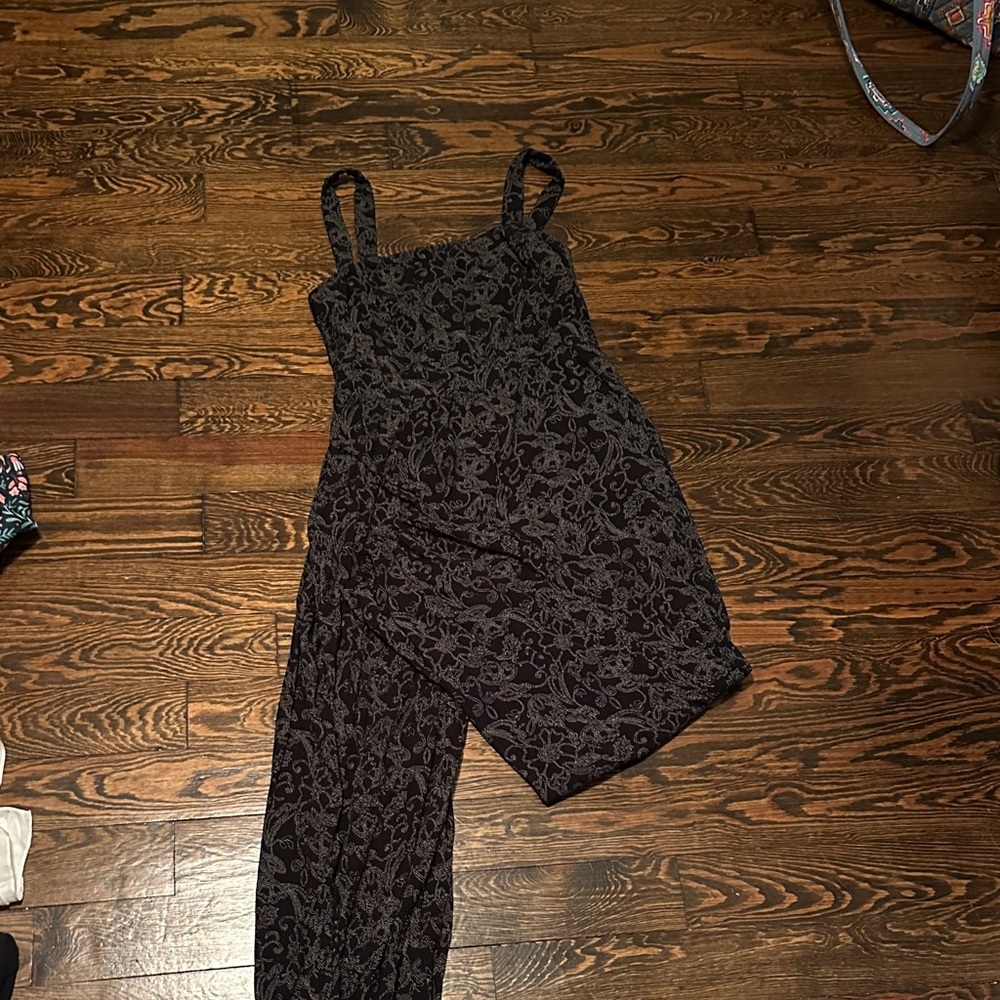 Black Floral Jumpsuit